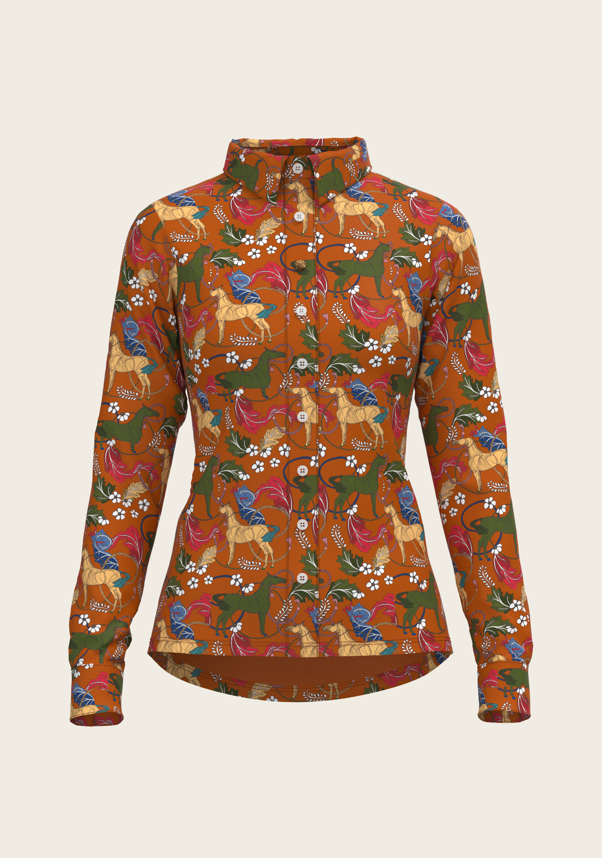 Flower Power Ladies Button Shirt by Espoir Equestrian