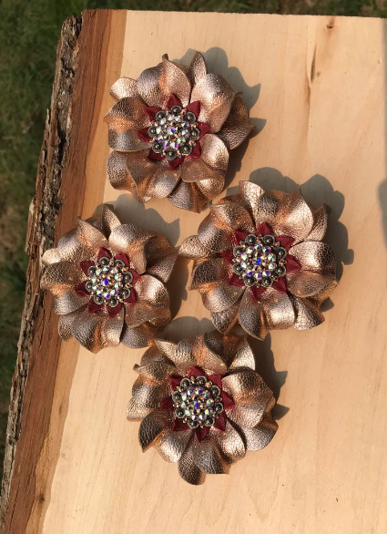 Leather Flower Concho by Punchy Posey