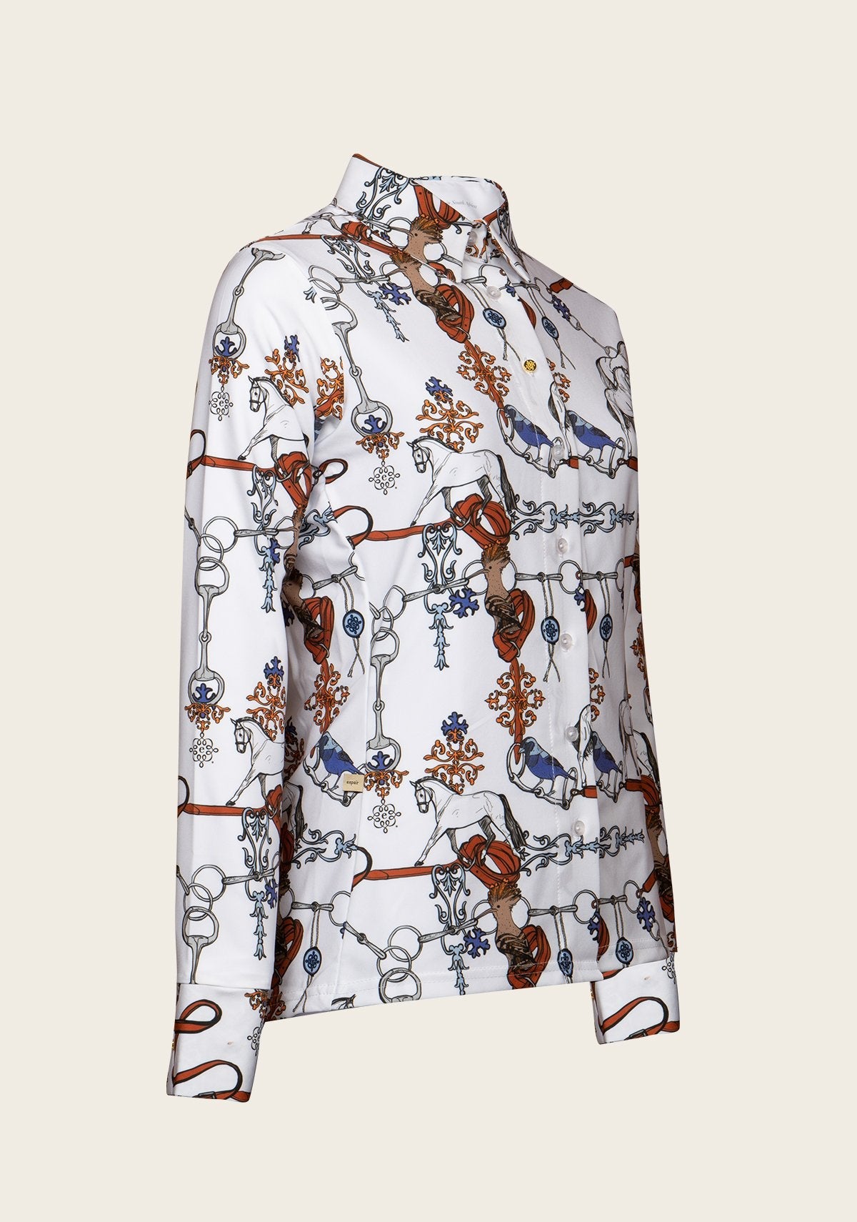 Espoir White Carnival Ladies’ Button Shirt by Espoir Equestrian