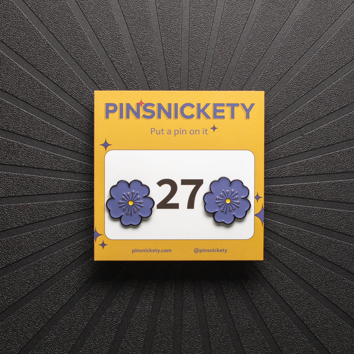 Purple Poppy Pins by Pinsnickety