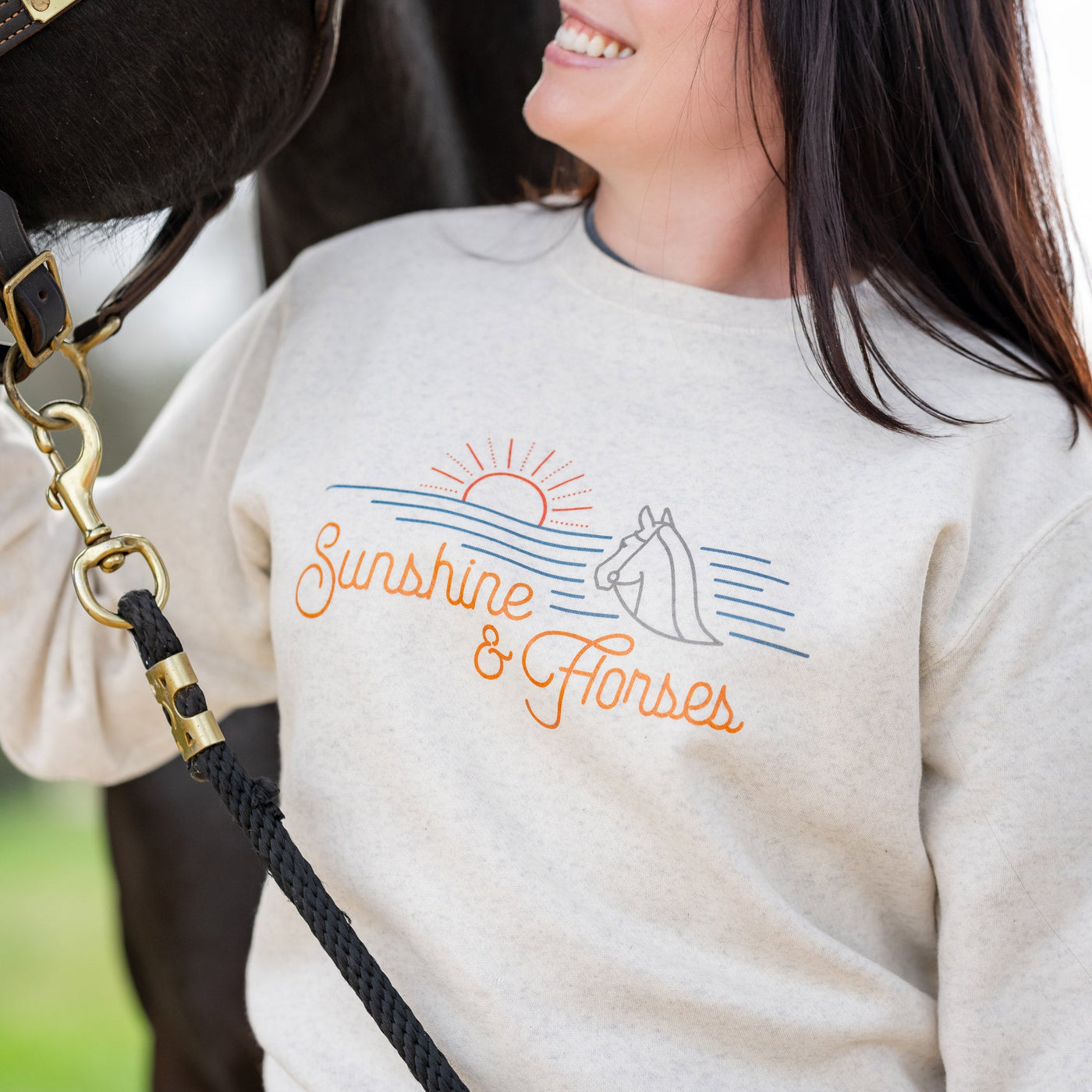 Sunshine & Horses Sweatshirt by Dapplebay